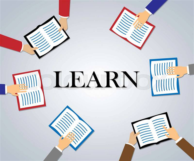 Learn Books Showing Training Education And Study, stock photo