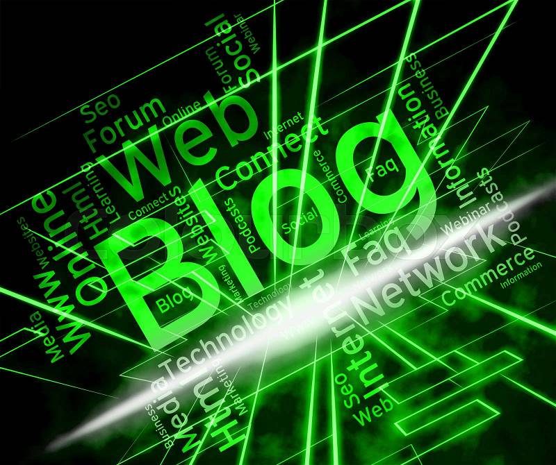 Blog Site Representing Www Weblog And Websites, stock photo