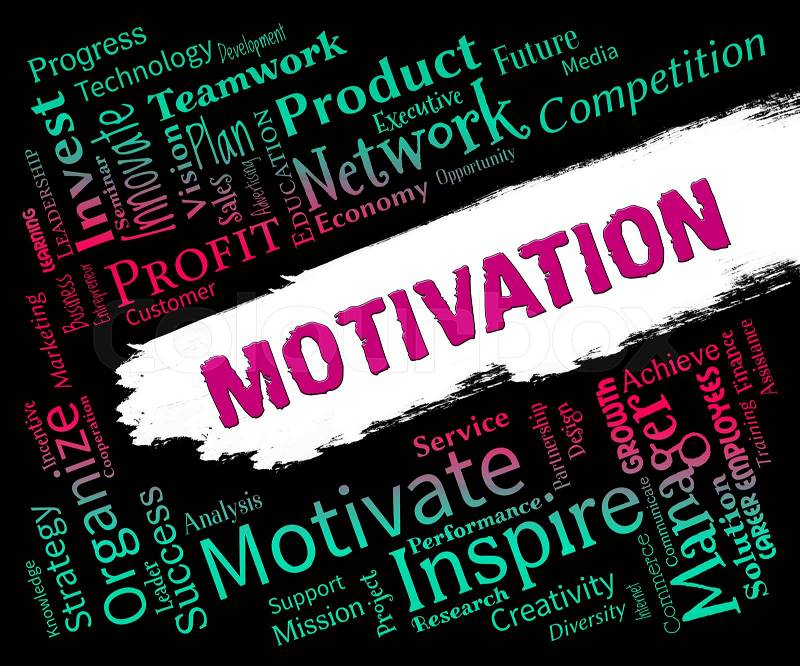 Motivation Word Representing Do It Now And Inspire, stock photo