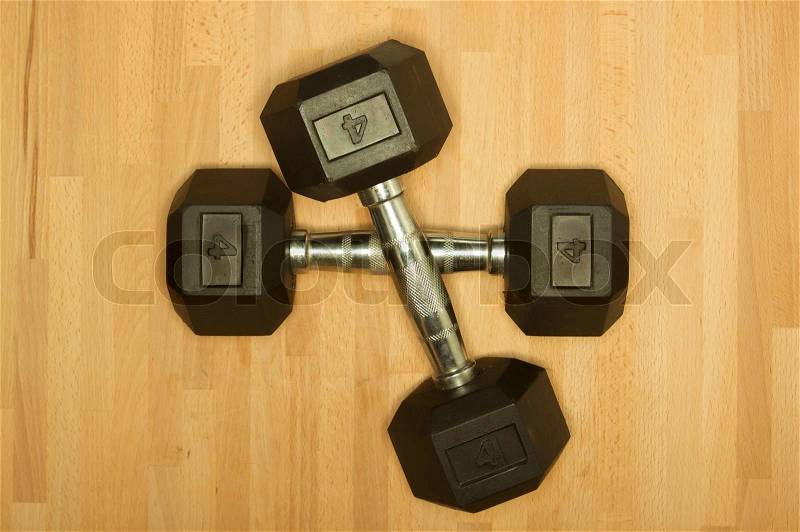 Gym and exercise equipment in the gym, stock photo