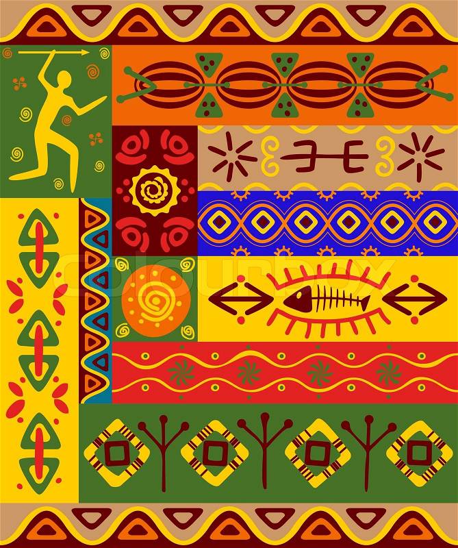 abstract ethnic patterns and ornaments for design  stock