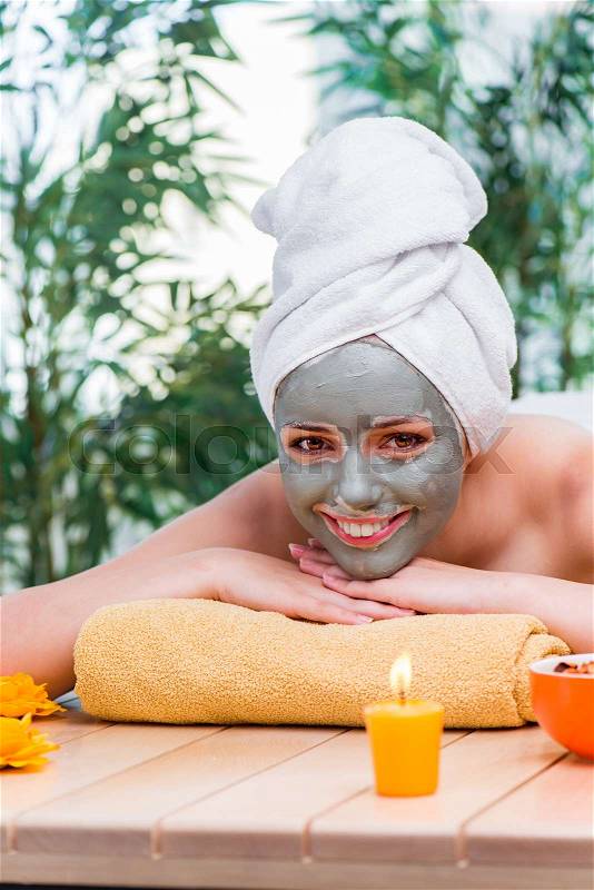 Young woman in spa health concept , stock photo