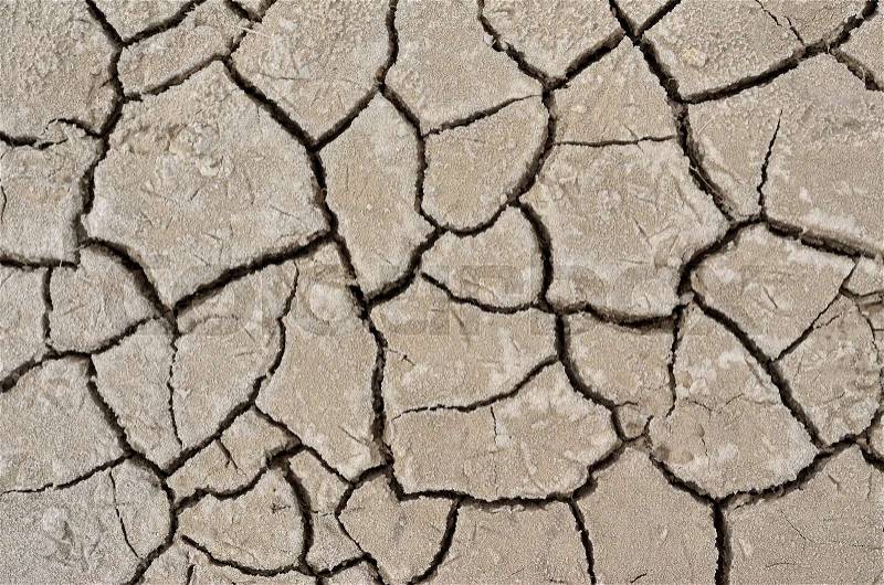 Texture cracked, dry the surface of the earth. Earth turned into a desert. Global warming, drought, stock photo