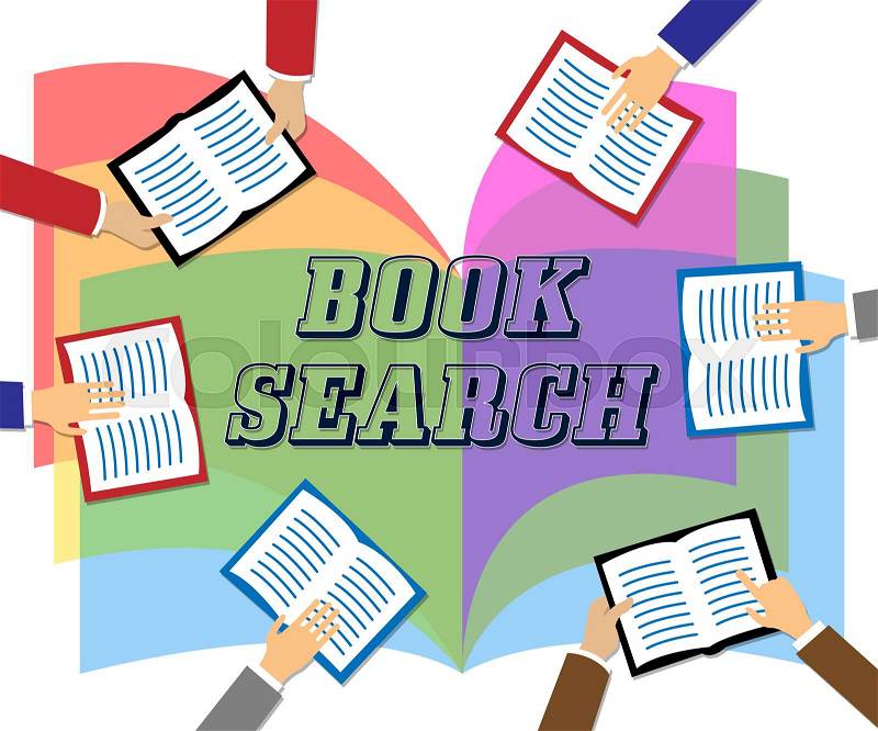 Book Search Meaning Searching Literature And Books, stock photo