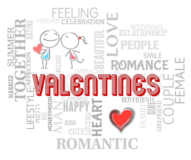 Valentines Couple Showing Find Love And Romance, stock photo