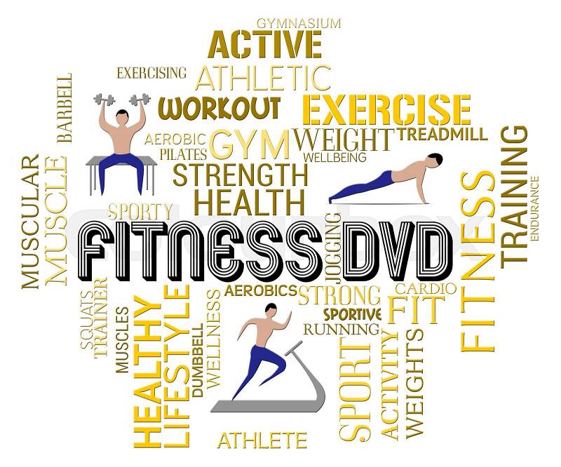 Fitness Dvd Indicating Physical Activity Work Out, stock photo