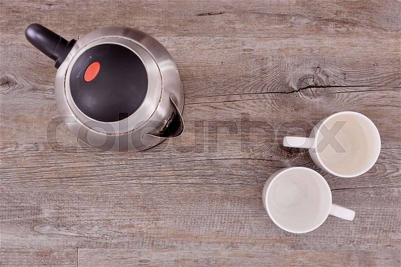 A studio photo of an electric kettle, stock photo