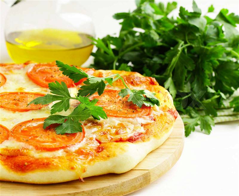 Traditional Italian food - pizza, stock photo