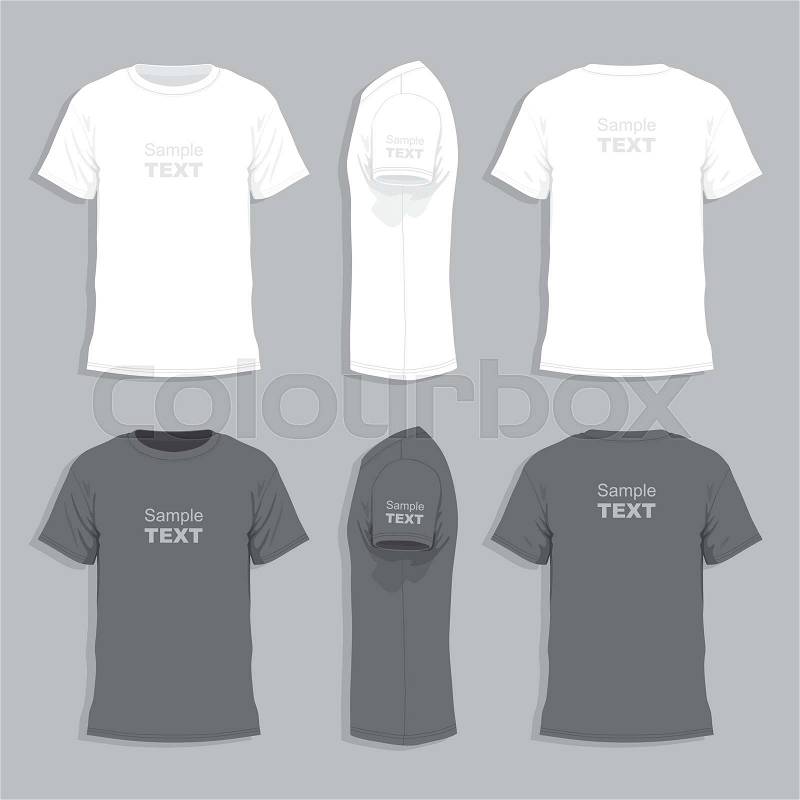 Download Vector. Men's t-shirt design template (front, back and ...