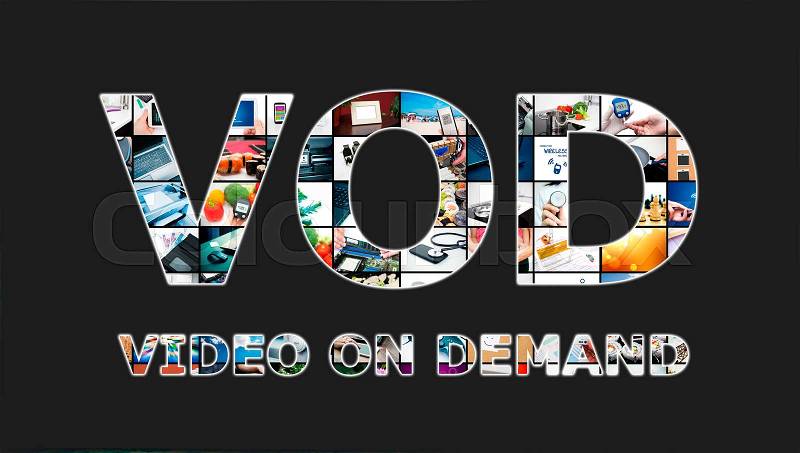 Video on demand VOD service in Television concept, stock photo