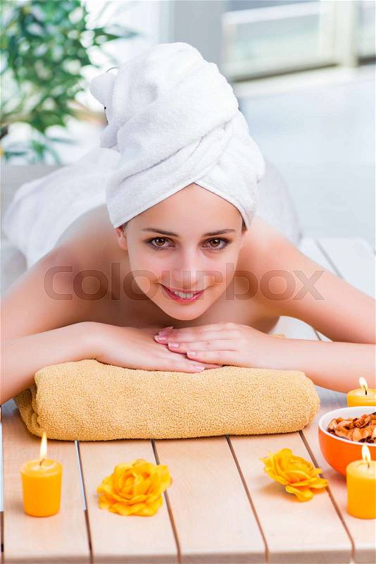 Young woman in spa health concept , stock photo