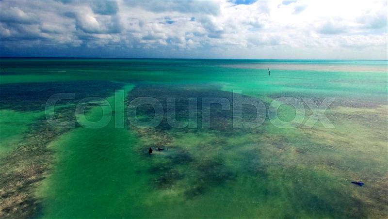 Aerial view of Florida coastline, stock photo