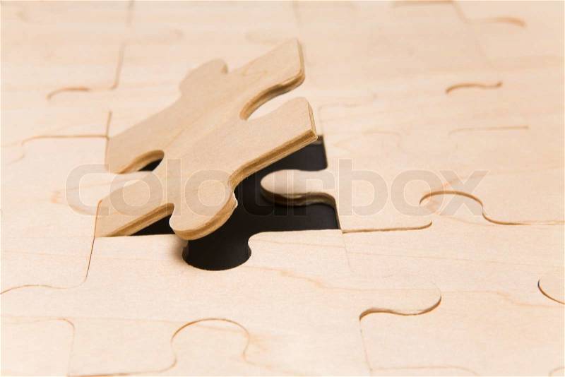 The last puzzle piece - completion, stock photo