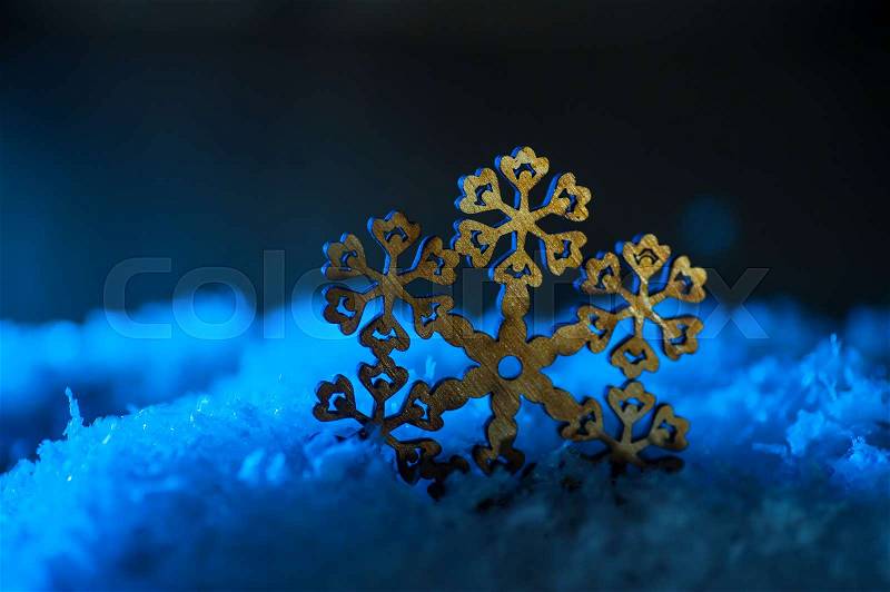 Abstract illustration background with christmas decor - snowflakes, stock photo