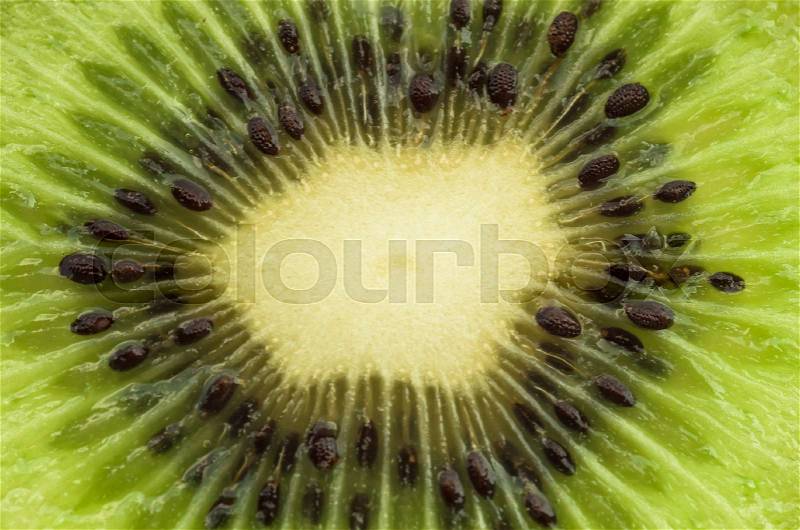 Close up kiwi slices texture as background, stock photo