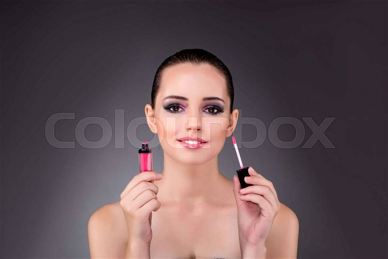 The young beautiful woman in make-up concept, stock photo