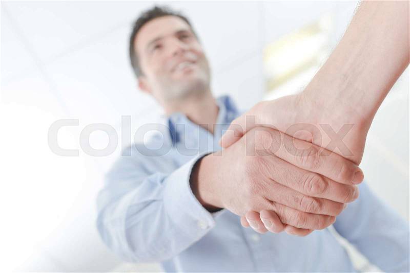 Business handshake, stock photo