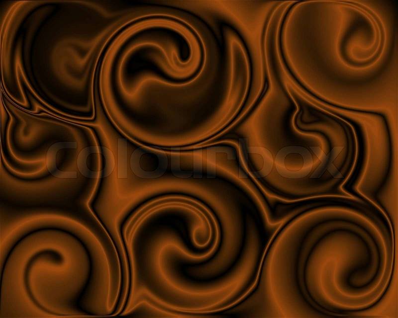 Abstract chocolate swirls for background, stock photo