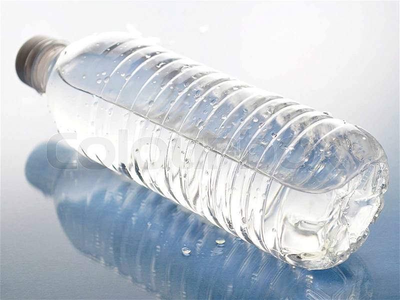 A bottle of fresh cold water, stock photo