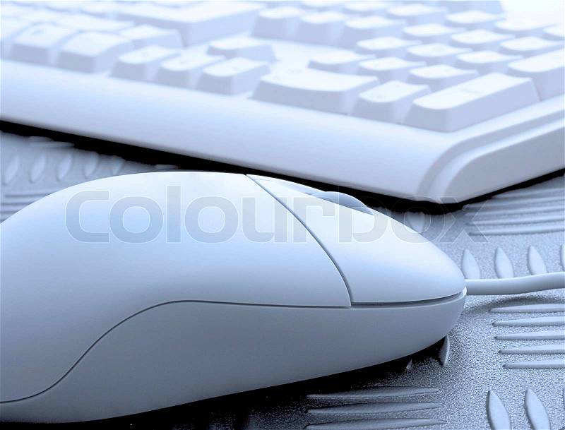 Closeup Of Computer Keyboard And Mouse, stock photo