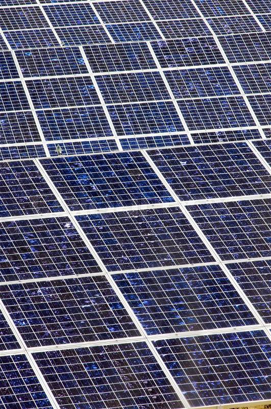 Detail of a photovoltaic panels, stock photo