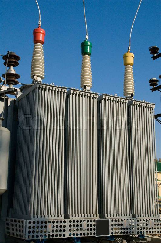 Transformer of high current, stock photo