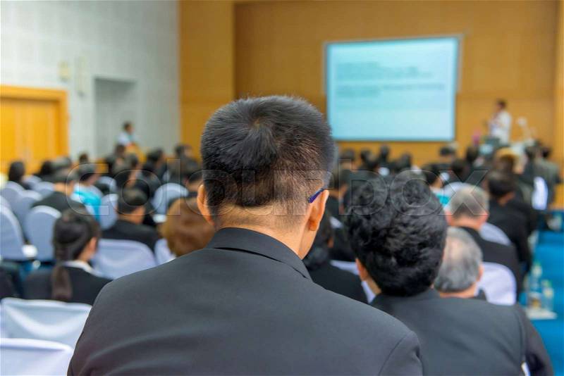 Business Conference and Presentation in the conference hall, stock photo