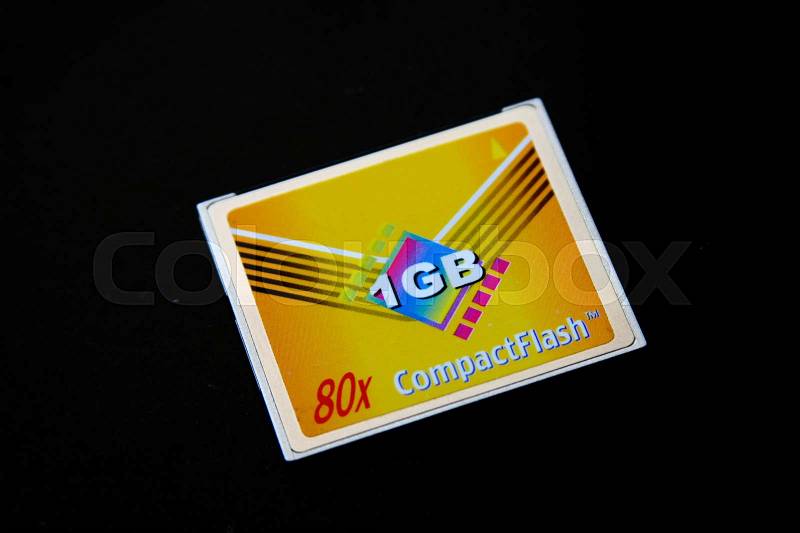 1GB compact flash card, 80x speed, stock photo