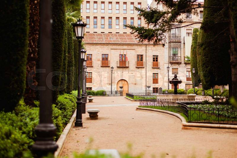Beautiful place in Salamanca in the center of Spain, stock photo