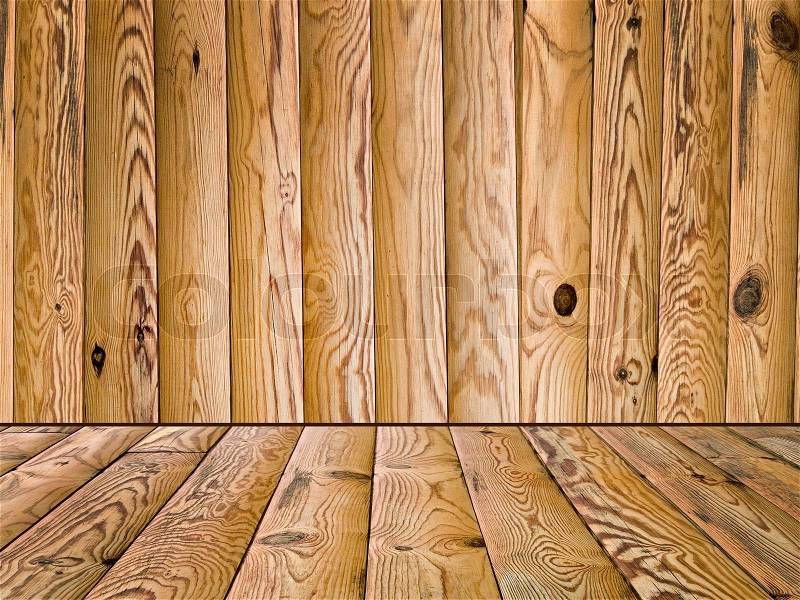 The abstract background, wooden floor and wall, stock photo