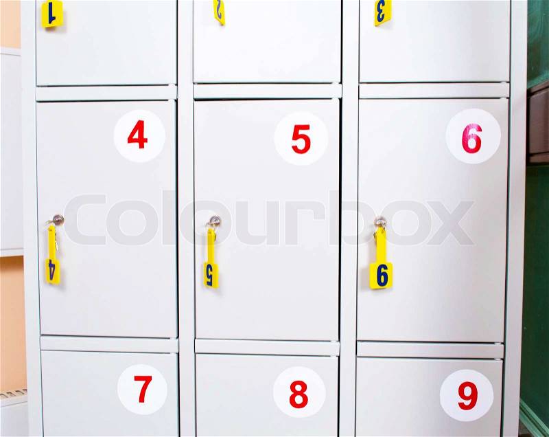 Luggage storage at the store, stock photo