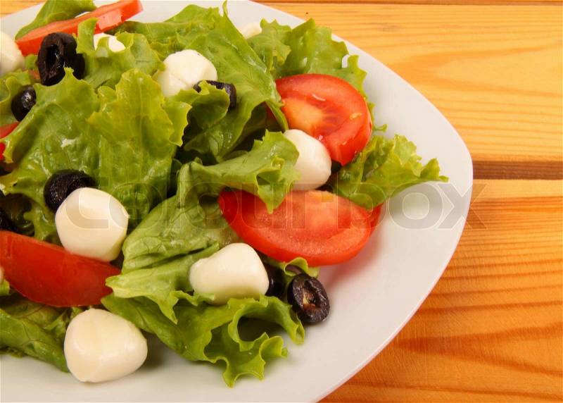 Greece vegetable salad, stock photo