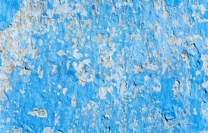 Blue grunge wall as good background, stock photo
