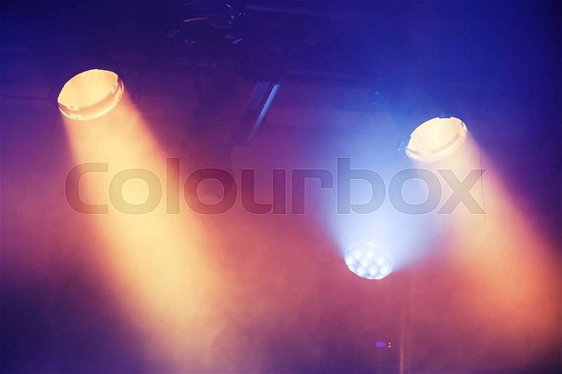 Colorful spot lights, stage illumination background photo, stock photo