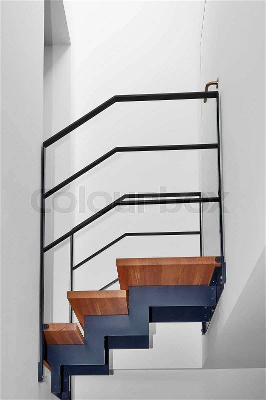 Design stairs and bridge in a modern renovated home, stock photo