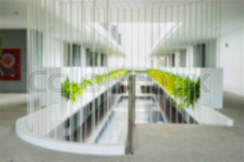 Abstract blur of second floor on building service - can use to display or montage on product, stock photo