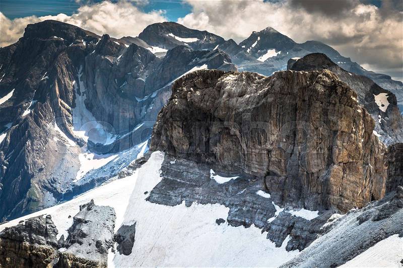 Beautiful landscape of Pyrenees mountains, stock photo