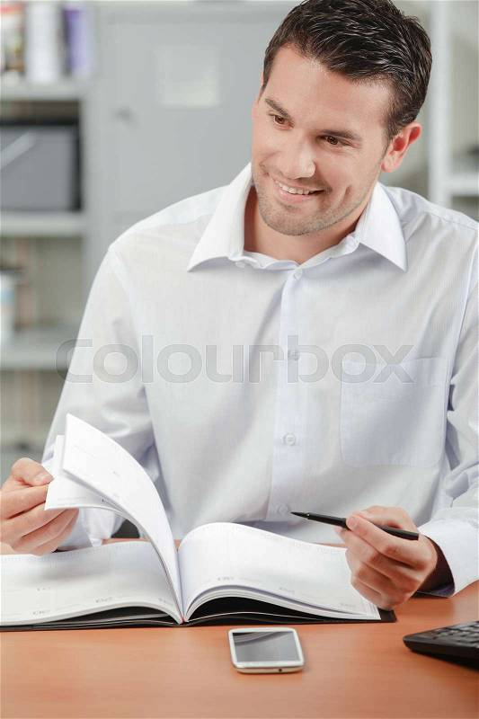 Making an appointment, stock photo