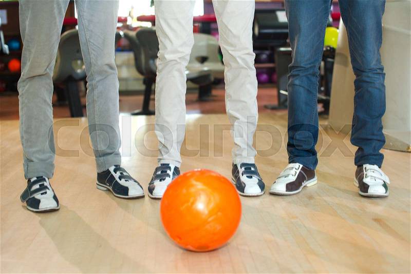 Bowler and the ball, stock photo