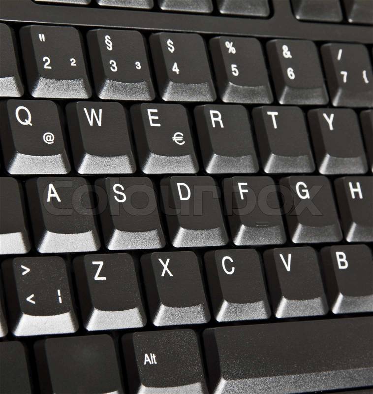 Black Computer Keyboard close up for you, stock photo