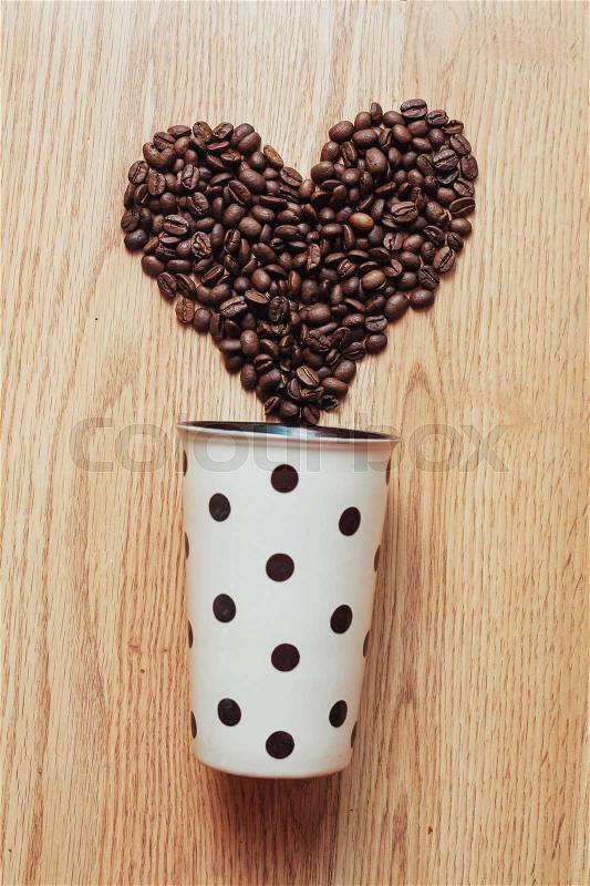 Heart of the coffee in the pot, stock photo