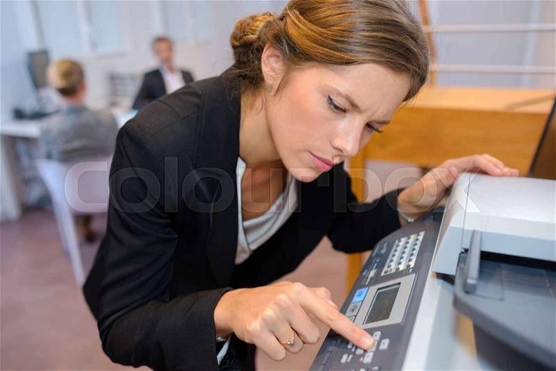 Defect in the printer, stock photo