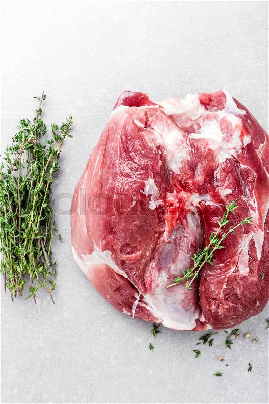 Raw fresh cut of meat, stock photo