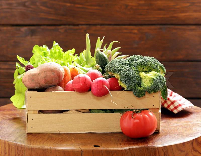 Still life healthy eating organic vegetables, stock photo