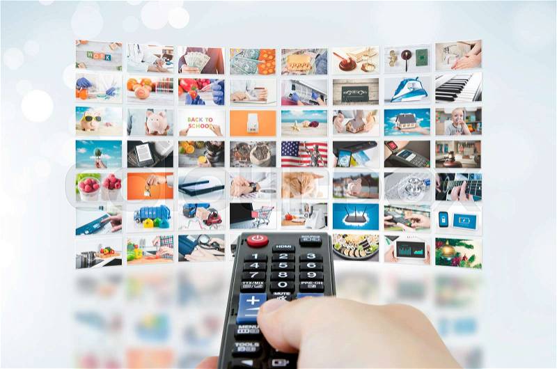 Multimedia video wall television broadcast. multimedia wall television video broadcast advertising background broadcasting concept, stock photo