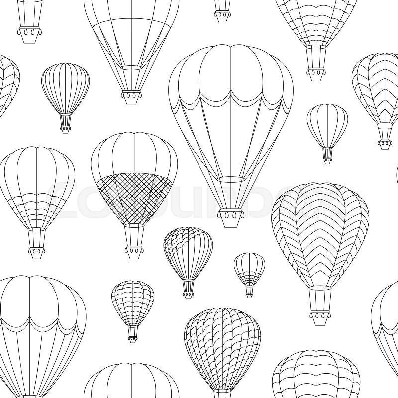 Air Balloons set pattern. Vector illustration, EPS 10, vector