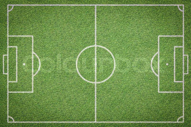 Top view of soccer field, football field, stock photo