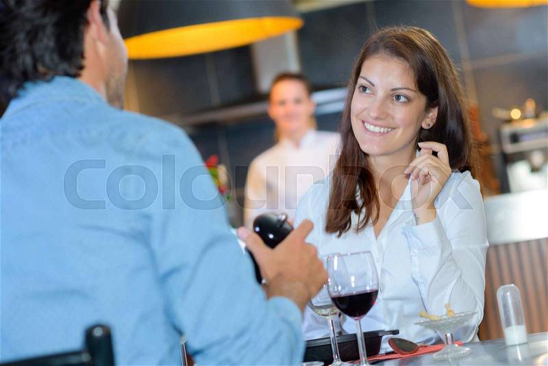 Reservation in the restaurant, stock photo