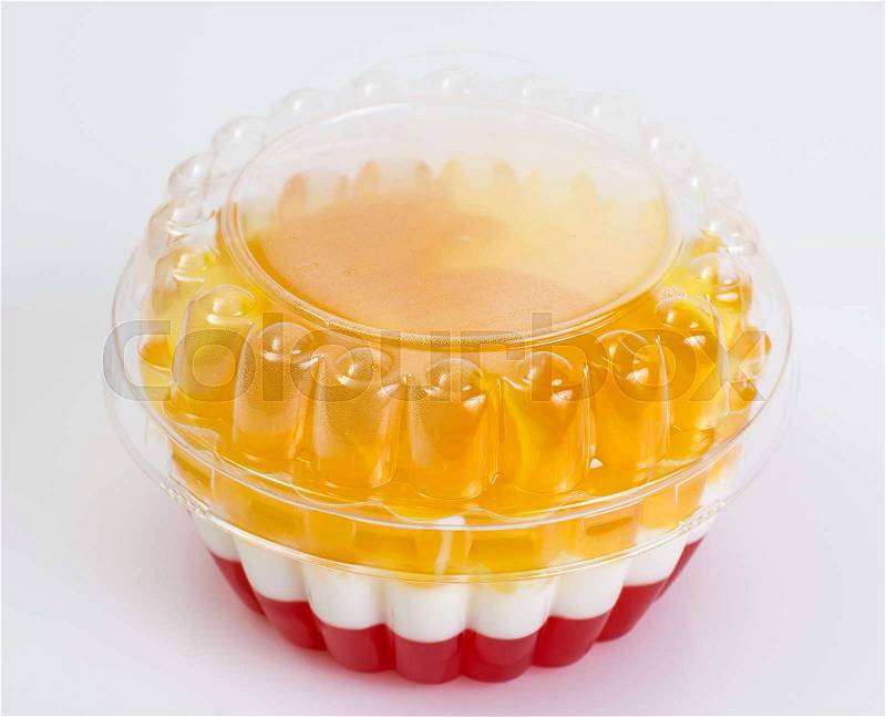 Multi-color jelly in plastic molds. Studio Photo, stock photo