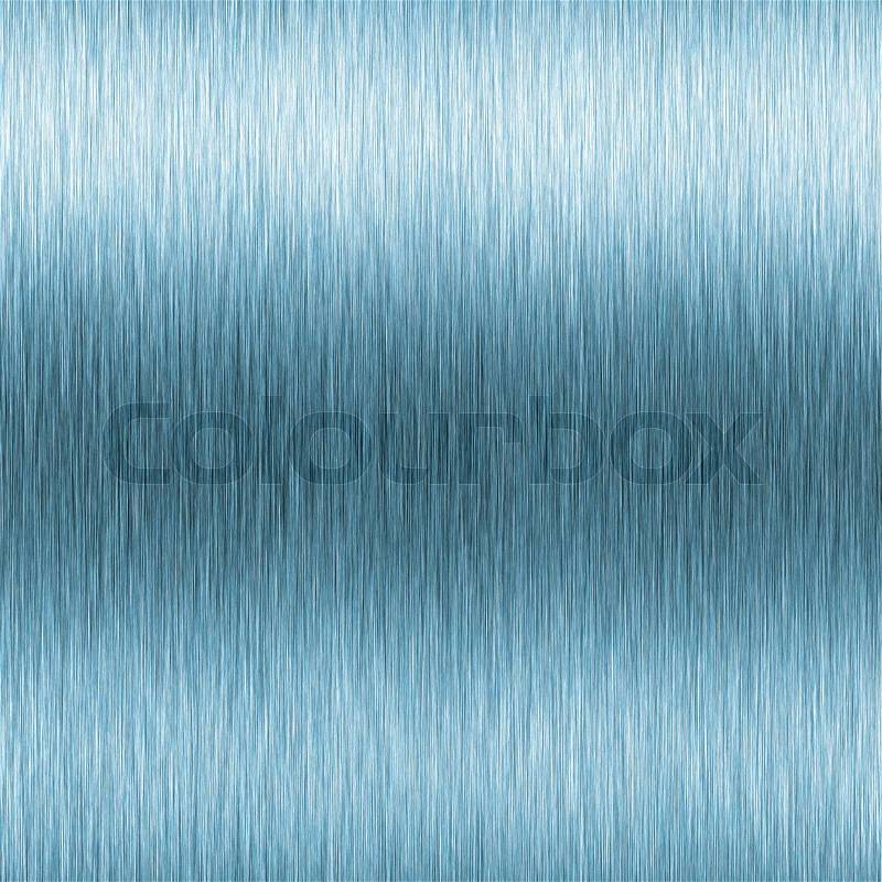 Blue brushed aluminum texture with high contrast and horizontal lighting effects, stock photo